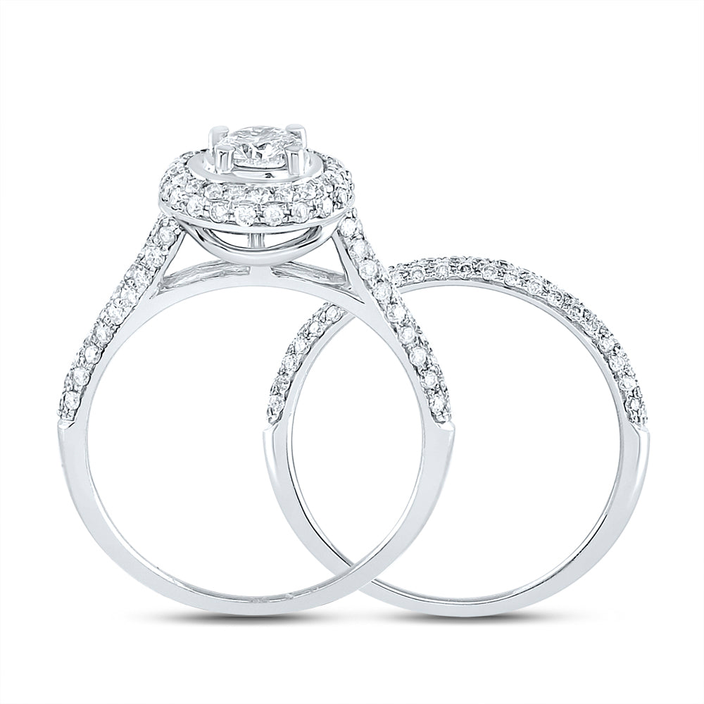 14kt White Gold 1 1/4ct Diamond 3/8ct-crd B. Set Size 8