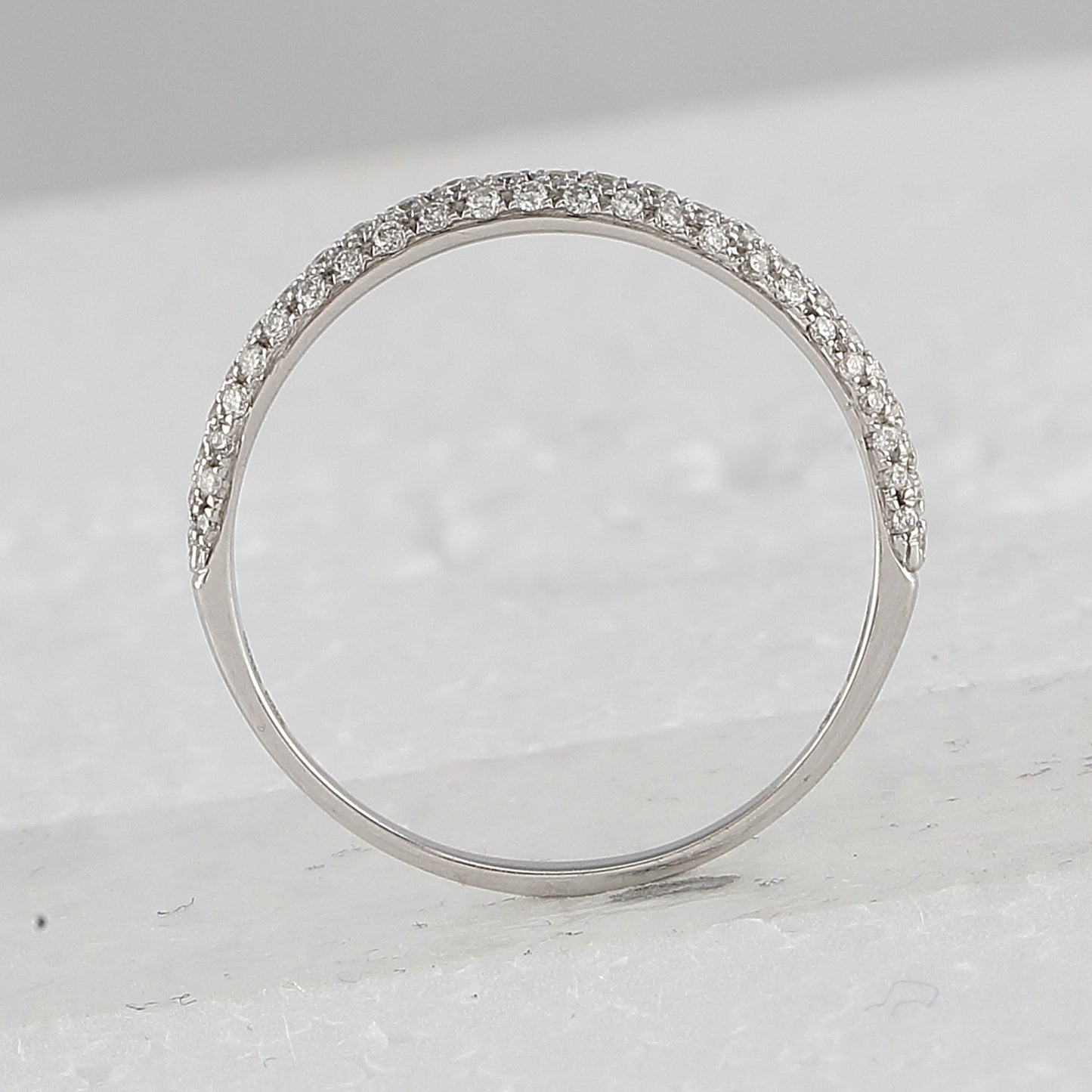 14kt White Gold 1 1/4ct Diamond 3/8ct-cpr B. Set S=8