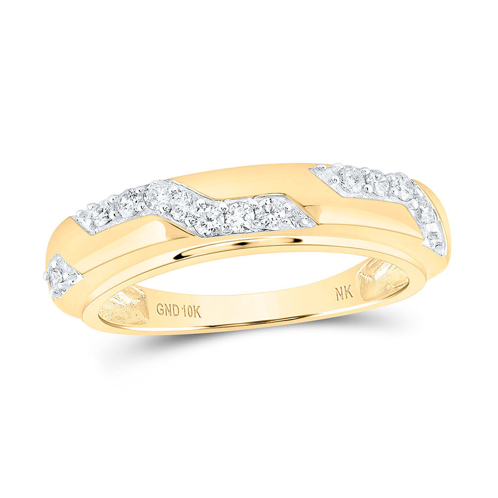 10K Yellow Gold His Hers Round Diamond Cluster Matching Wedding Set 1ctw, Womens Size: 5-10, Mens Size: 7-13