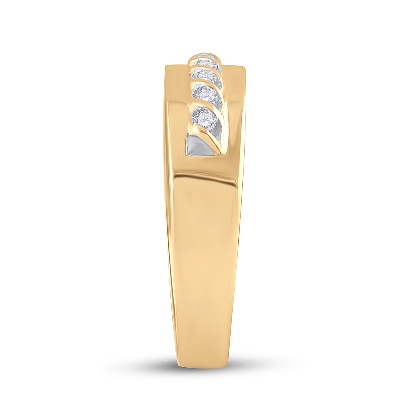 10K Yellow Gold His Hers Round Diamond Cluster Matching Wedding Set 3/4 Cttw, Womens Size: 5-10, Mens Size: 7-13