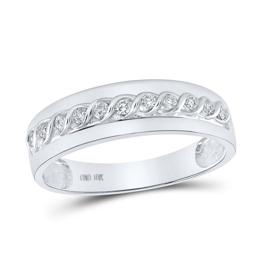 10K White Gold His Hers Round Diamond Cluster Matching Wedding Set 3/4ctw, Womens Size: 5-10, Mens Size: 7-13