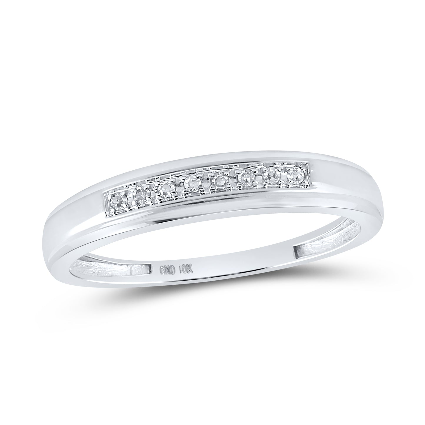 10K White Gold His Hers Round Diamond Cluster Matching Wedding Set 1/5 Cttw, Womens Size: 5-10, Mens Size: 7-13
