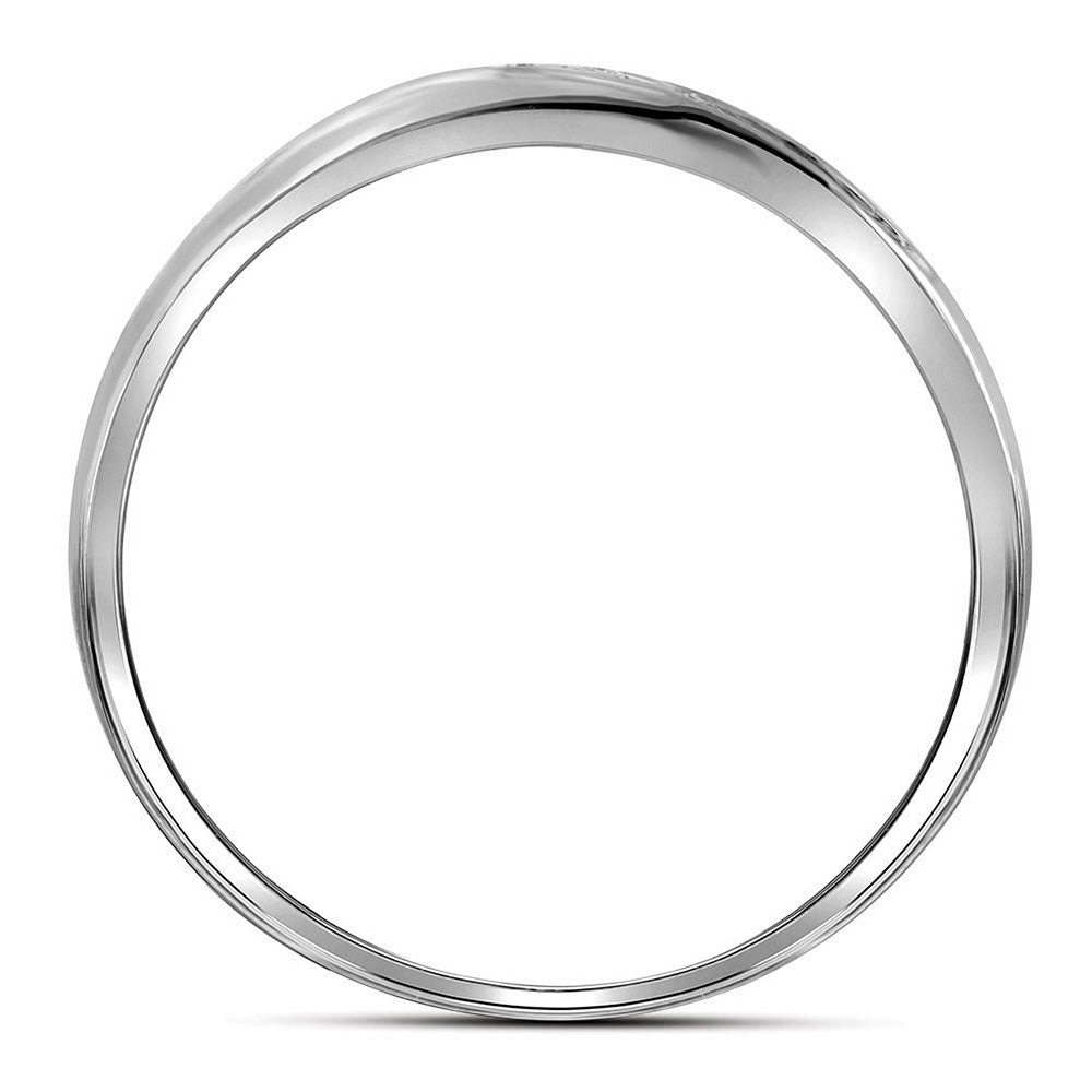 10k White Gold Round Diamond Mens Womens Trio Matching Halo Wedding Bridal Ring Set 1/5 Cttw, Womens Size: 5-10, Mens Size: 7-13