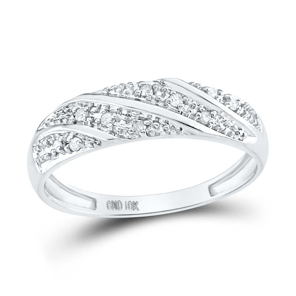 10K Yellow Or White Gold His Hers Round Diamond Square Matching Wedding Set 1/3 Cttw, Womens Size: 5-10, Mens Size: 7-13