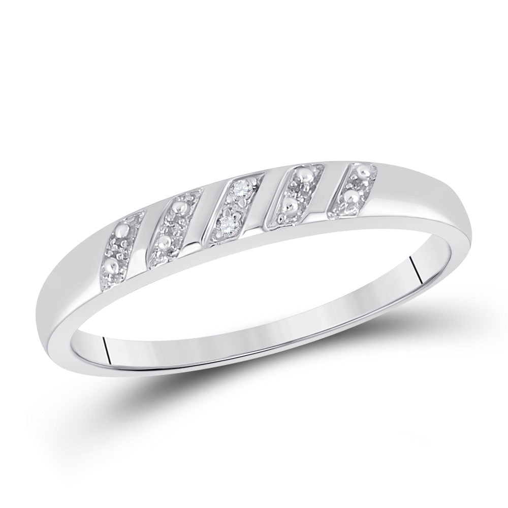 10K Yellow Or White Gold His Hers Round Diamond Square Matching Wedding Set 1/12 Cttw, Womens Size: 5-10, Mens Size: 7-13