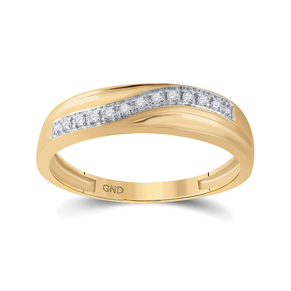 10K Yellow Gold His Hers Round Dia. Cluster Matching Wedding Set 1/3ctw, Women's Sz: 5-10, Men's Sz: 7-13