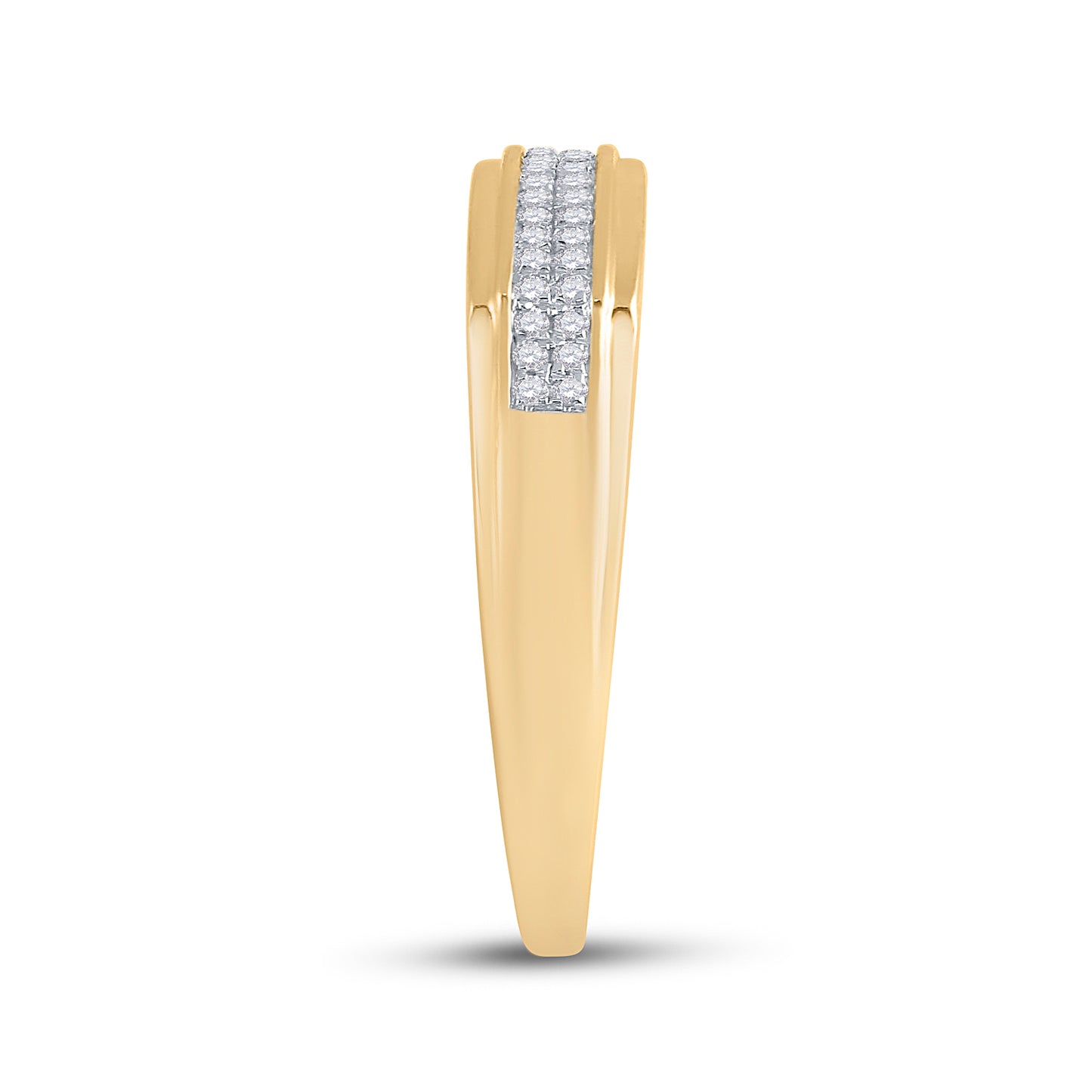 10K Yellow Gold His Hers Round Diamond Halo Matching Wedding Set 1/3 Cttw, Womens Size: 5-10, Mens Size: 7-13