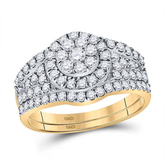 14kt Yellow Gold 1 Cttw Diamond Wedding Engagement Anniversary Bridal Ring, Women Size: 5-9