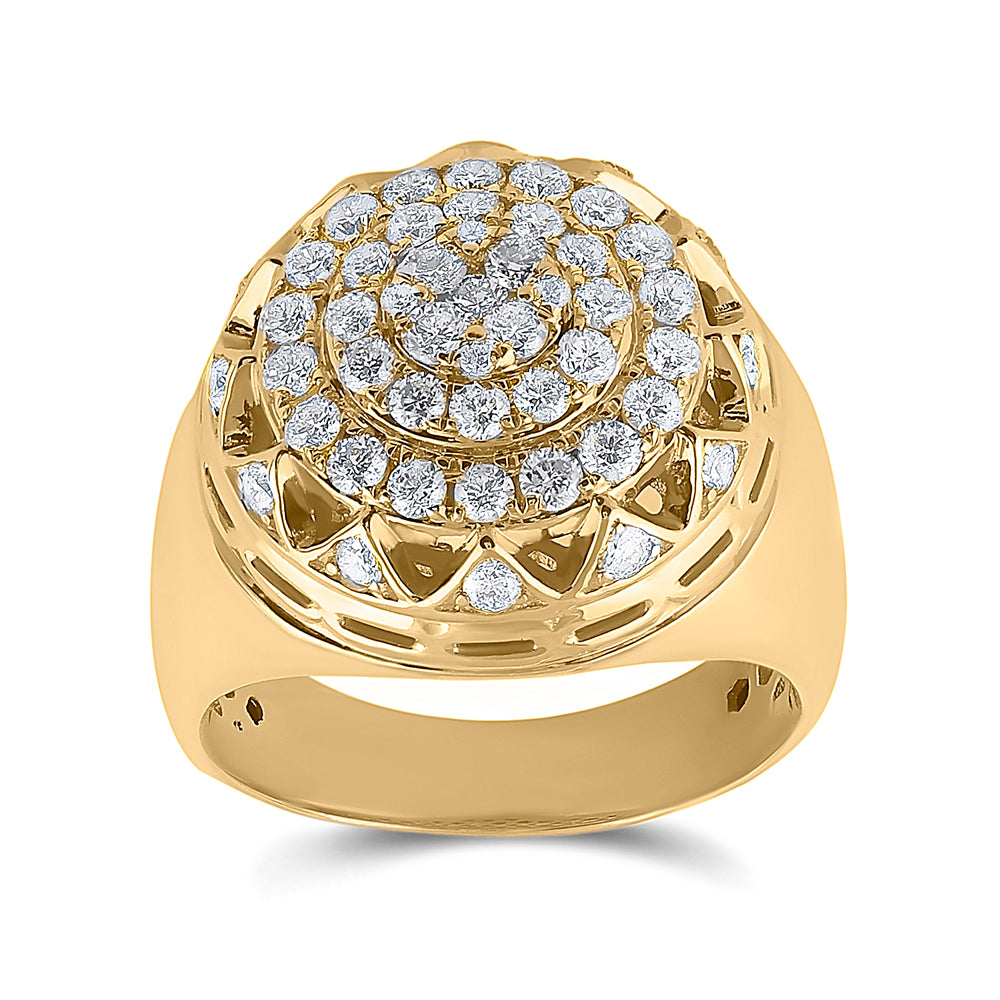 10kt Yellow Gold 1 1/2ctw Diamond Mens Ring
