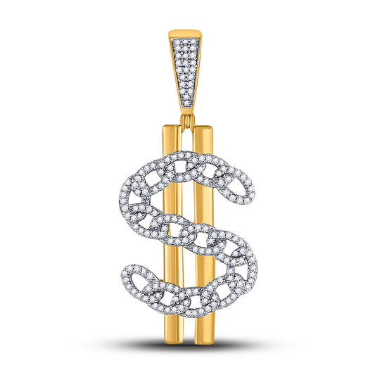 10kt Yellow Gold 1/3 Cttw Diamond Pendant