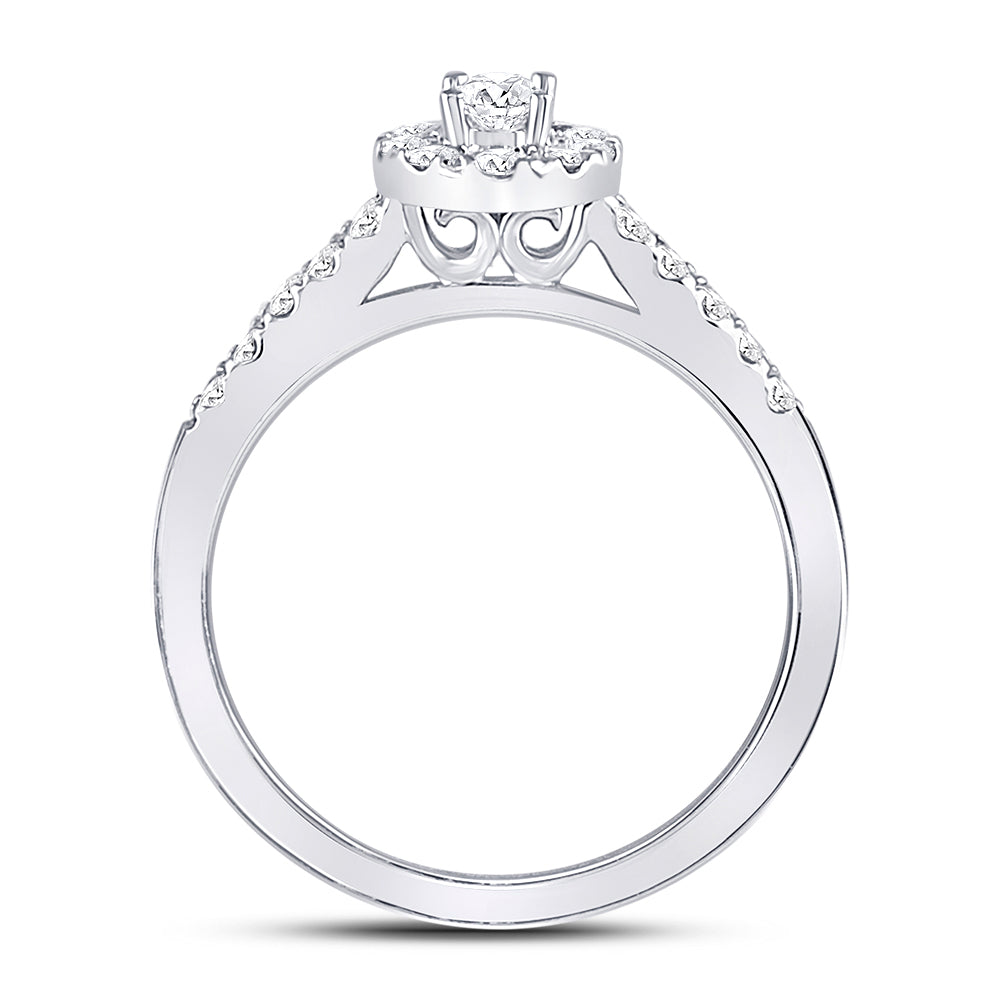 14kt White Gold Womens Oval Diamond Solitaire Bridal Wedding Engagement Ring 1/5 Cttw (certified)