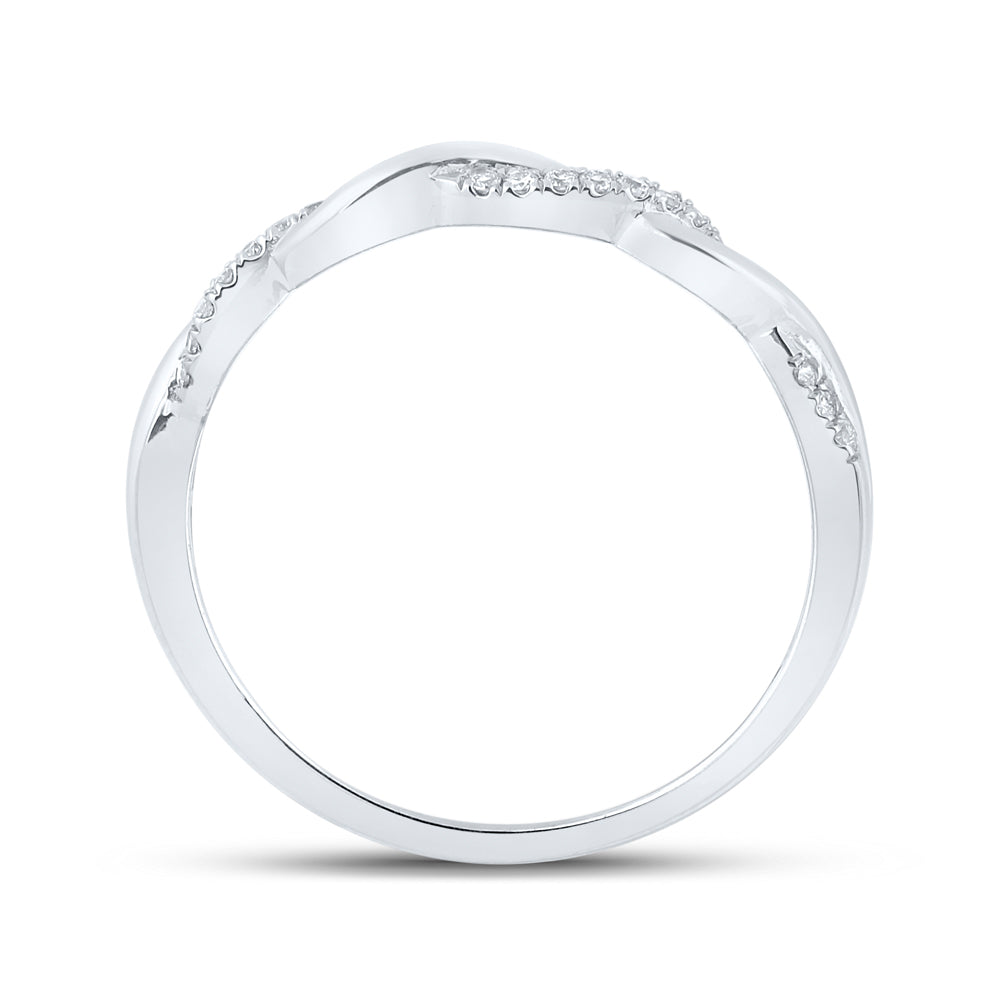 14kt White Gold 1/12 Ct Diamond Band