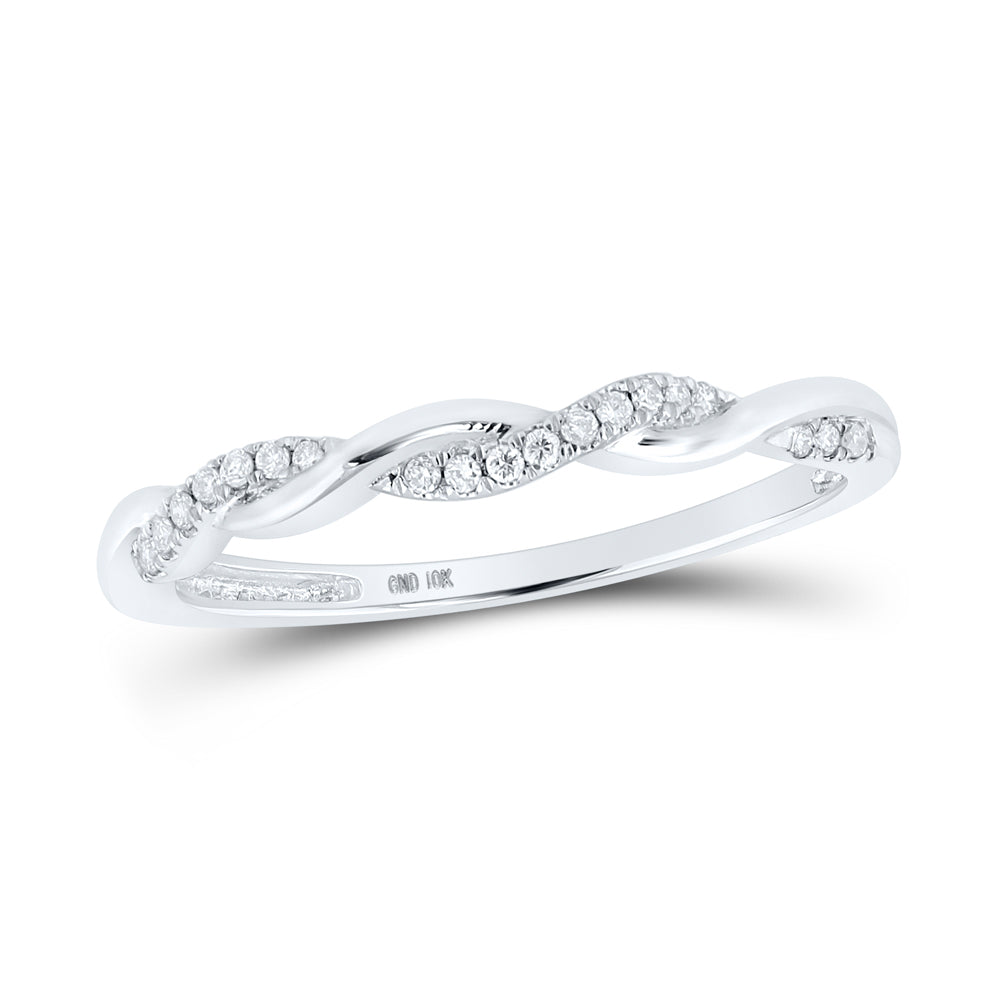 14kt White Gold 1/12 Ct Diamond Band