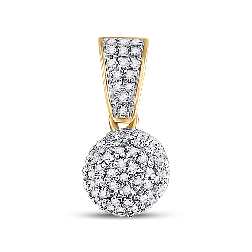 10kt Yellow Gold 1/2ct Diamondl Mens Charm