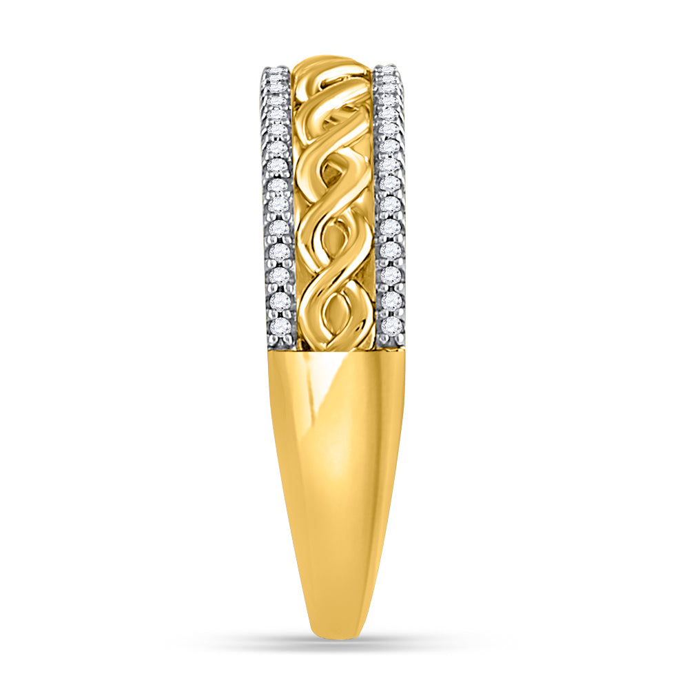 10K Yellow Gold His Hers Round Diamond Cluster Matching Wedding Set 5/8 Cttw, Womens Size: 5-10, Mens Size: 7-13