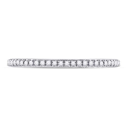 10kt White Gold 1/8ct Diamond Cn Stackable Band Size 5