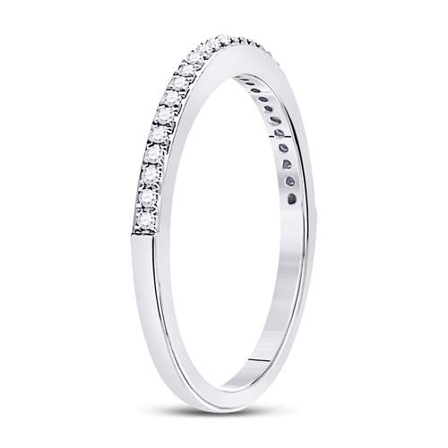 10kt White Gold 1/8ct Diamond Cn Stackable Band Size 5