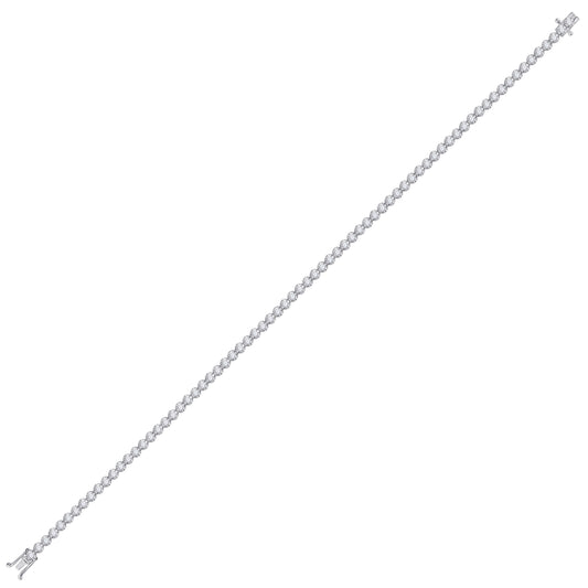 14kt White Gold 1 1/5 Cttw Diamond Tennis Bracelet, Length: 7 Inch