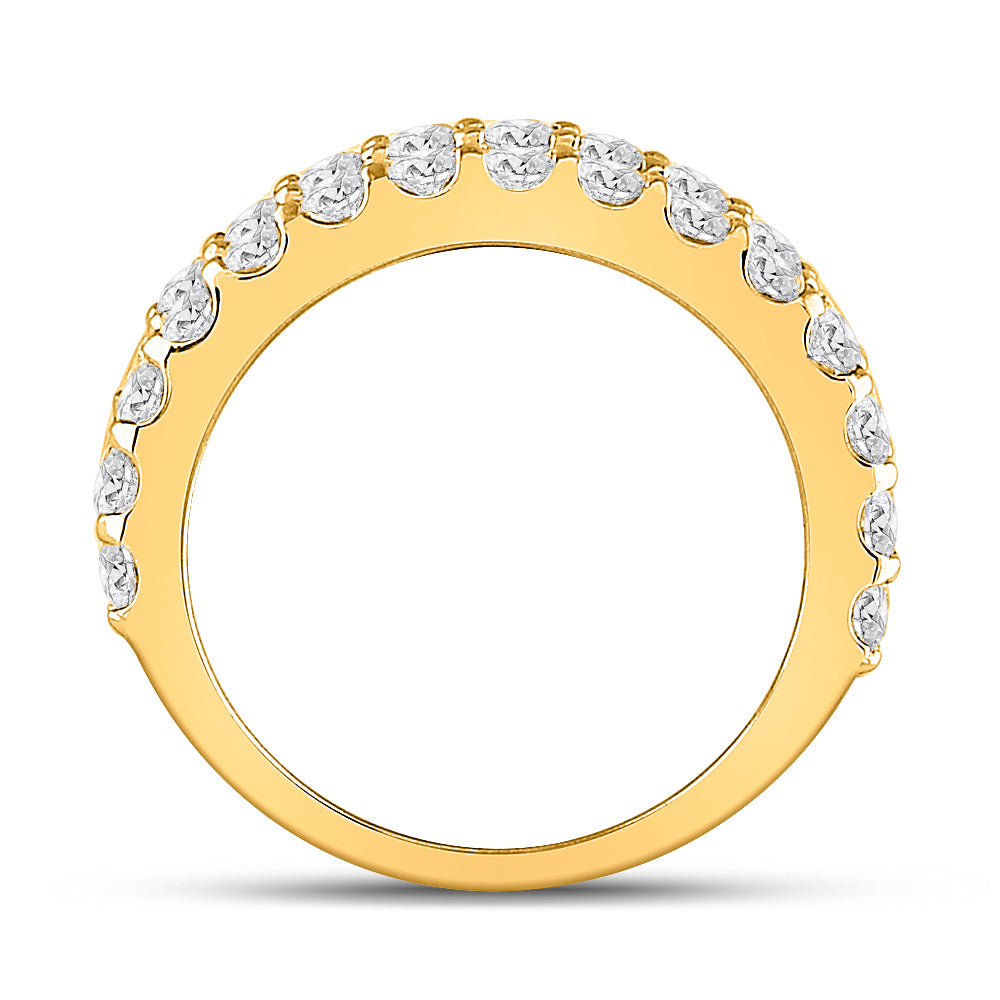 14K Yellow Gold Womens Baguette Diamond Anniversary Ring 2-5/8 Cttw, Womens Size: 5-10