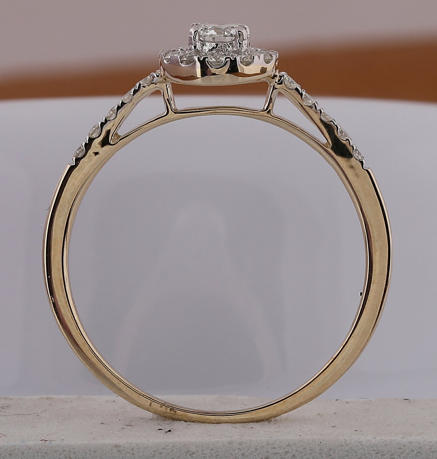 10K Yellow Gold Round Diamond Bridal Wedding Ring Band Set 1/2 Cttw, Womens Size: 5-10