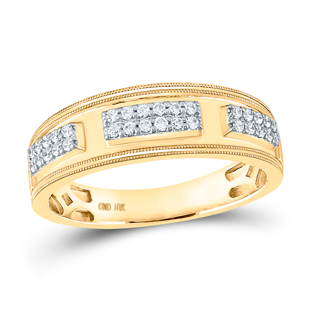 10K Yellow Gold His Hers Round Diamond Cluster Matching Wedding Set 1-1/4 Cttw, Womens Size: 5-10, Mens Size: 7-13