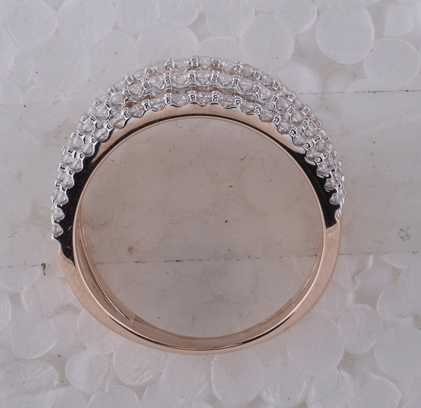 14K Rose Gold Womens Round Diamond Anniversary Ring 1 Cttw, Womens Size: 5-10