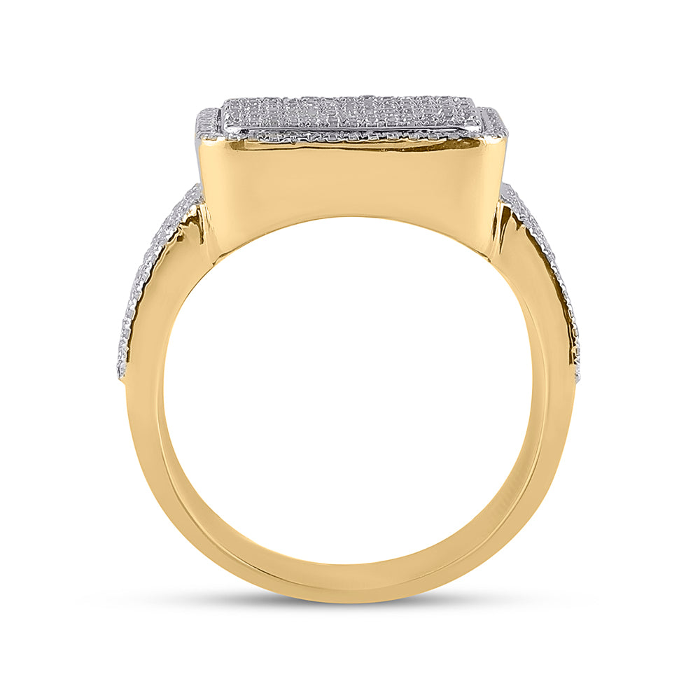 10kt Yellow Gold 1 7/8ctw Diamond Cn Mens Ring