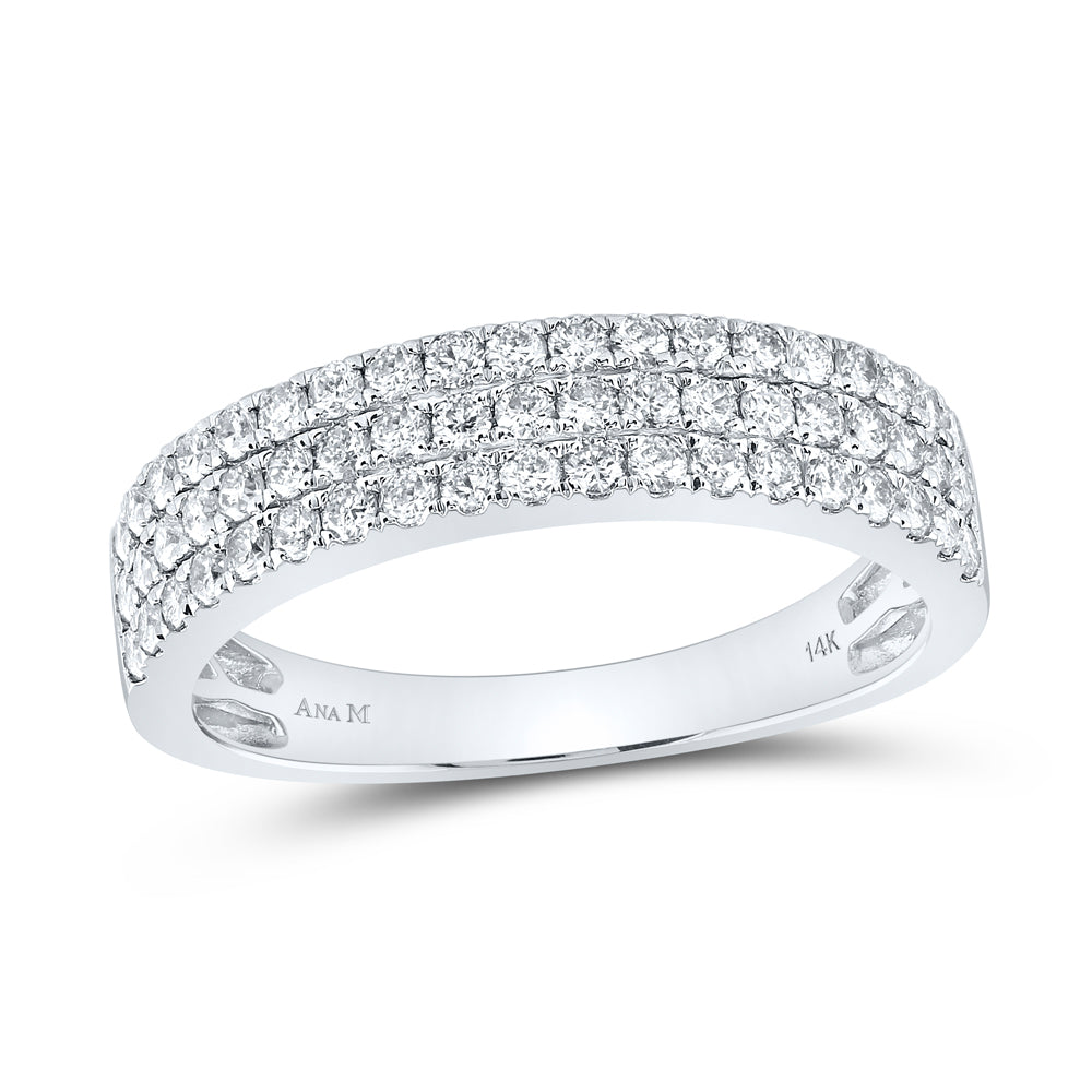 14K White Gold His Hers Round Diamond Cluster Matching Wedding Set 2-1/3 Cttw, Womens Size: 5-10, Mens Size: 7-13