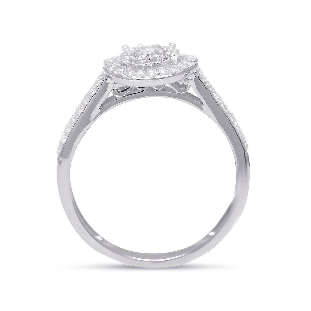 14K White Gold 3/4Ct Natural Diamond Nk Ladies Bridal Set
