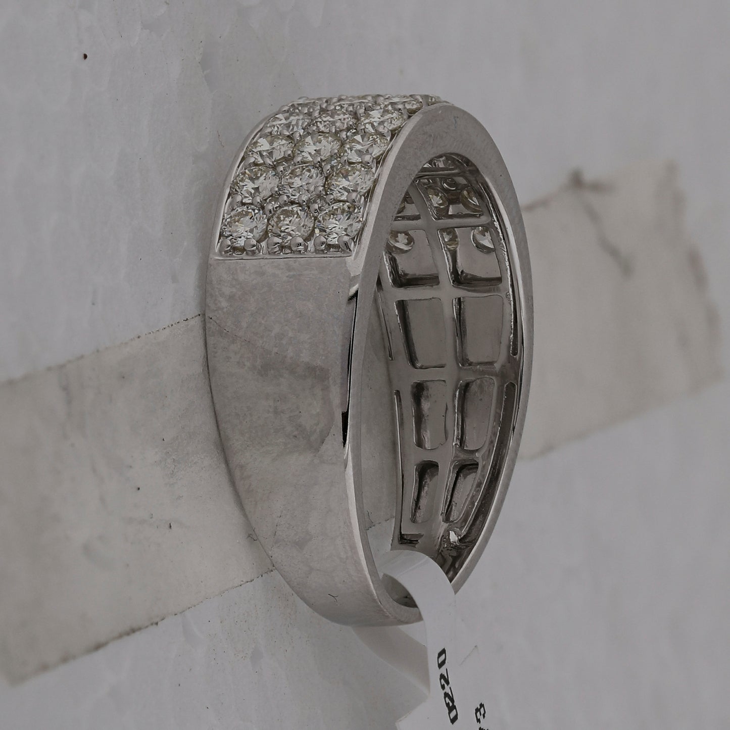 14kt White Gold 1 3/8ctw Diamond Nk Mens Band