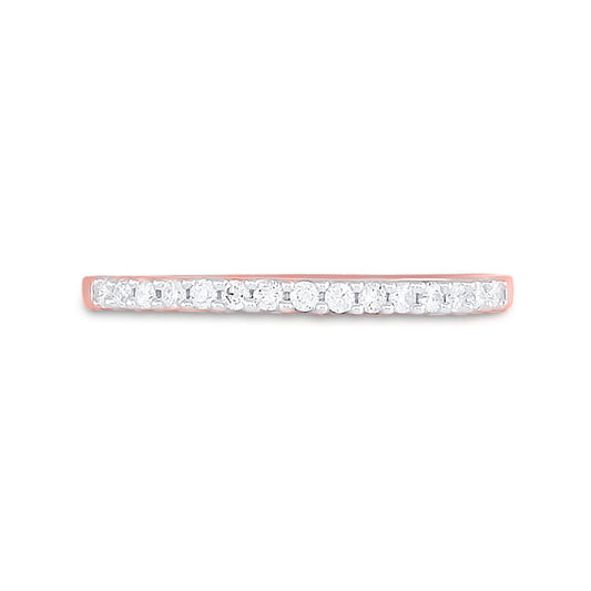 14kt Rose Gold Diamond Fashion Ladies Wedding Engagement Anniversary Band