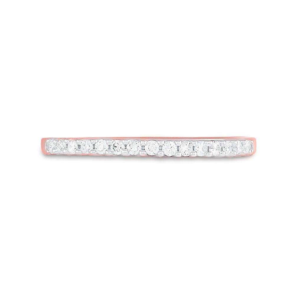 14kt Rose Gold Diamond Fashion Ladies Wedding Engagement Anniversary Band
