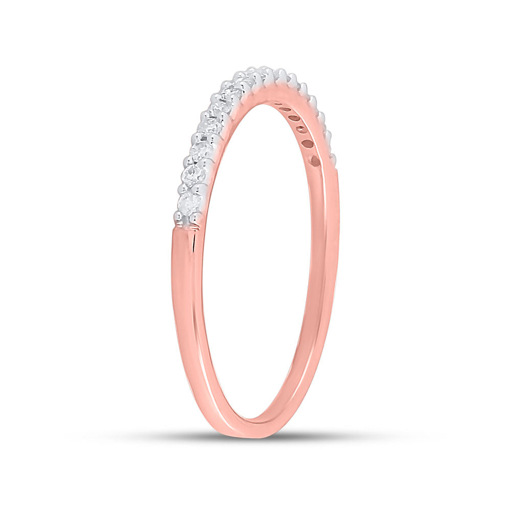 14kt Rose Gold Diamond Fashion Ladies Wedding Engagement Anniversary Band