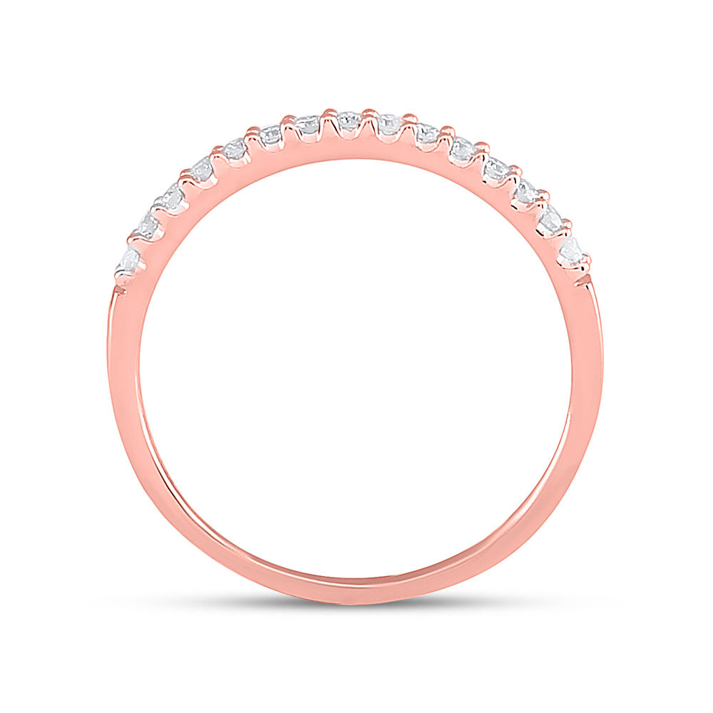 14kt Rose Gold Diamond Fashion Ladies Wedding Engagement Anniversary Band