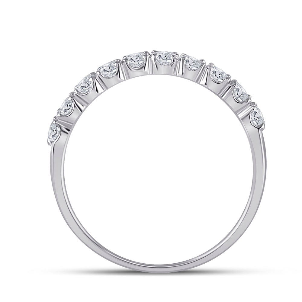 14K White Gold Oval Diamond Bridal Wedding Ring Band Set 2 Cttw, Womens Size: 5-10