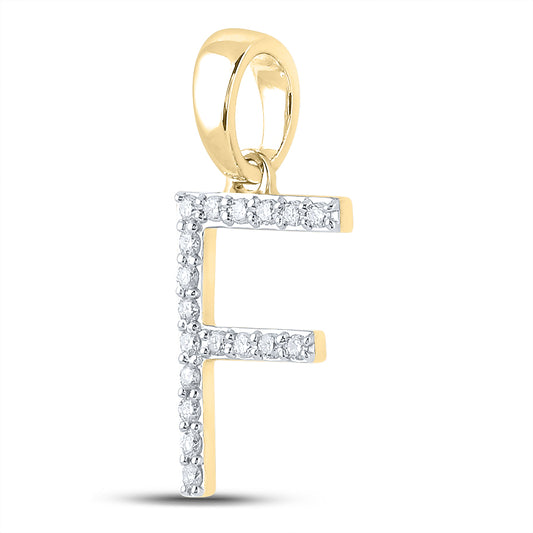 14kt Yellow Or White Gold Diamond Ladies Initial Pendant
