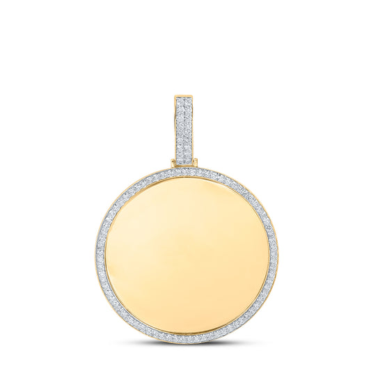14K Yellow Gold 5Ctw Natural Diamond Nk Memory Mens Charm