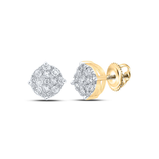 10kt Yellow Gold 1/3 Cttw Diamond Round Earring
