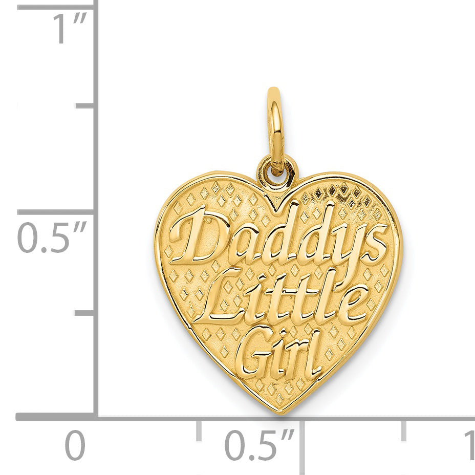 14K Yellow Gold DADDYS LITTLE GIRL Charm
