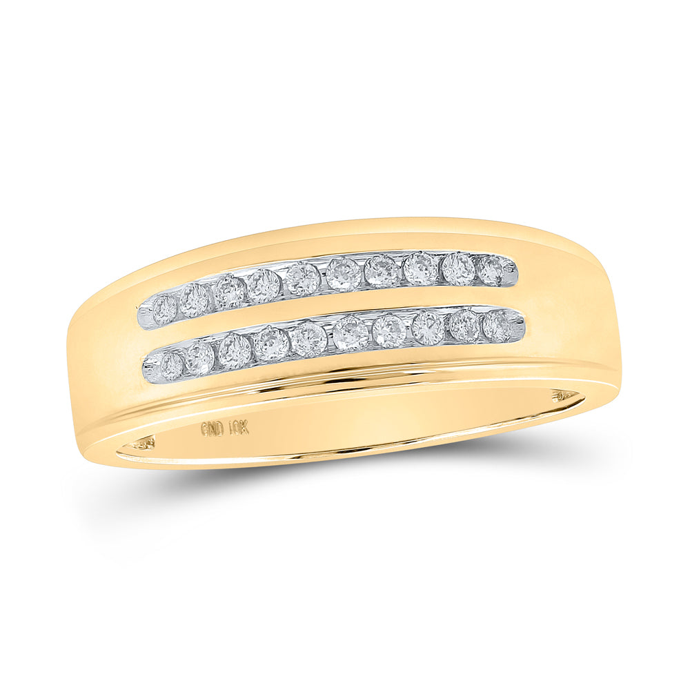 10K Yellow Gold His Hers Round Diamond Cluster Matching Wedding Set 3/4ctw, Women's Size: 5-10, Mens Size: 7-13