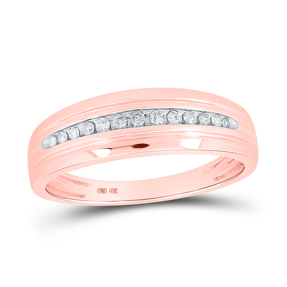 10K Yellow Or White Or Rose Gold His Hers Round Diamond Cluster Matching Wedding Set 3/4 Cttw, Womens Size: 5-10, Mens Size: 7-13
