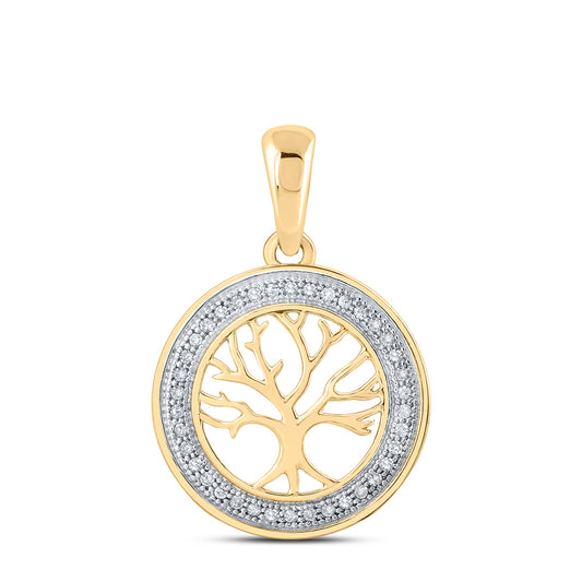 10kt Yellow Gold 1/10 Cttw Diamond Pendant