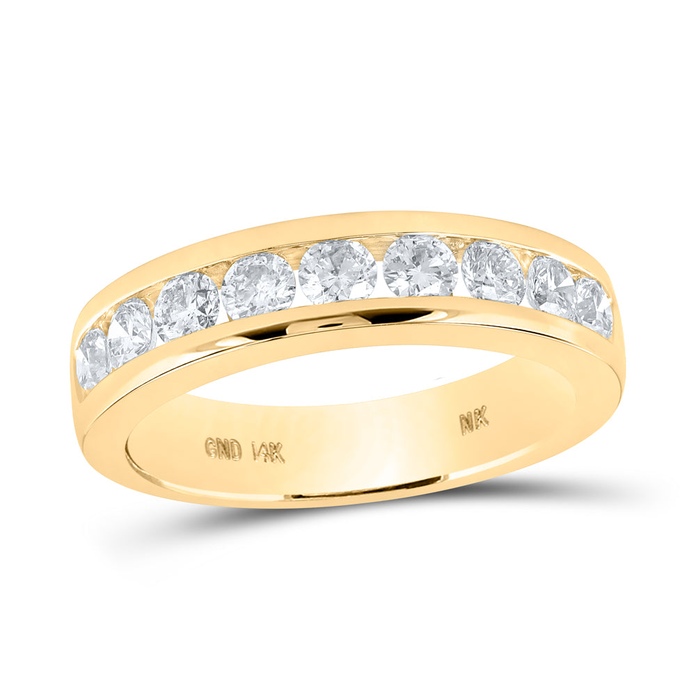 14kt Yellow Gold 7/8 Cttw Diamond Bridal Wedding Engagement Anniversary Womens Band S9, Women Size: 5-9