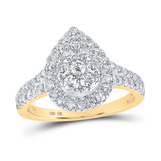 10kt Yellow Gold 1 Cttw Diamond Bridal Wedding Engagement Anniversary Ring, Women Size: 5-9
