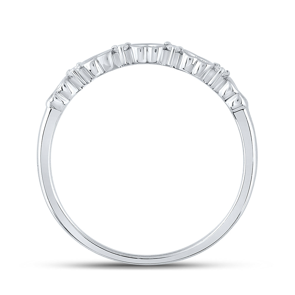 10K Yellow Or White Or Rose Gold Womens Round Diamond Heart Ring , Womens Size: 5-10