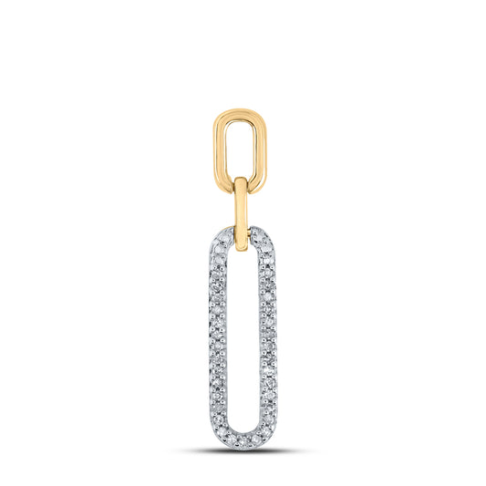 10kt Yellow Gold 1/8 Cttw Diamond Pendant