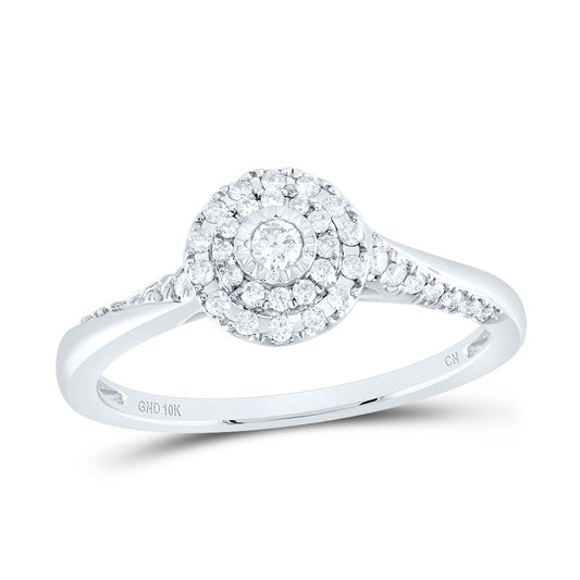 10kt White Gold 1/4 Cttw Diamond Bridal Wedding Engagement Anniversary Ring, Women Size: 5-9