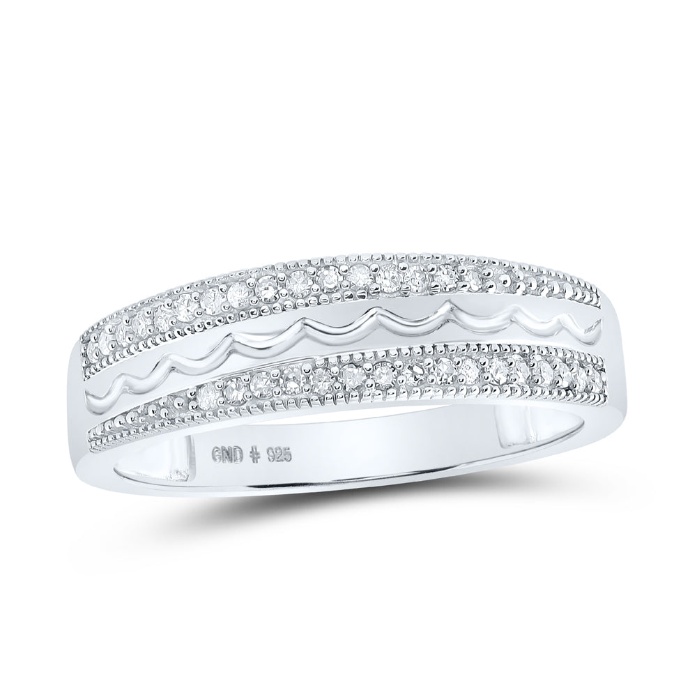 Sterling Silver His & Hers 5/8 Cttw Natural Diamond Bridal Wedding Ring Band Set , Women Size: 5-9, Men Size: 8-12