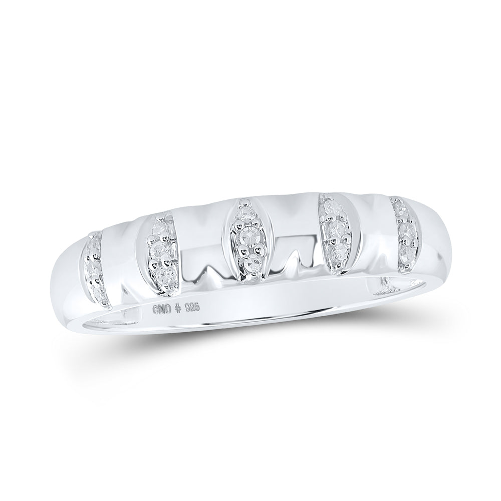 Sterling Silver His Hers Round Dia. Cluster Matching Wedding Set 1/4ctw, Women's Size: 5-10, Men's Size: 7-13