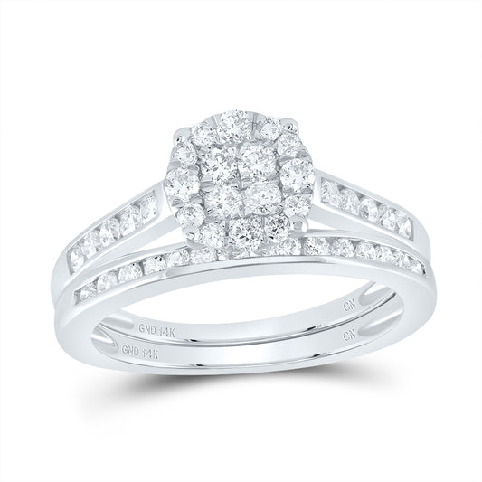 14K White Gold 3/4 Ct Diamond Bridal Set, Womens Size: 5-9